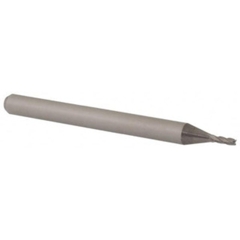 Accupro 0.041, 0.123 LOC, 1/8 Shank Diam, 1-1/2 OAL, 4 Flute, Solid Carbide Square End Mill Single End, Uncoated, Spiral Flute, 30 Helix, Centercutting, Right Hand Cut, Right Hand Flute, Series Miniature 6501934 – 62773452