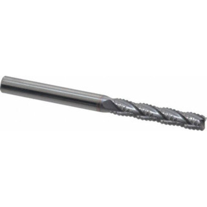 Accupro 1/4 Diam, Fine Pitch, 1-1/8 LOC, 4 Flute Solid Carbide Roughing Square End Mill TiCN Finish, 3 OAL, 1/4 Shank Diam, Single End, Centercutting, 30 Helix LR4302500C4 – 84327733