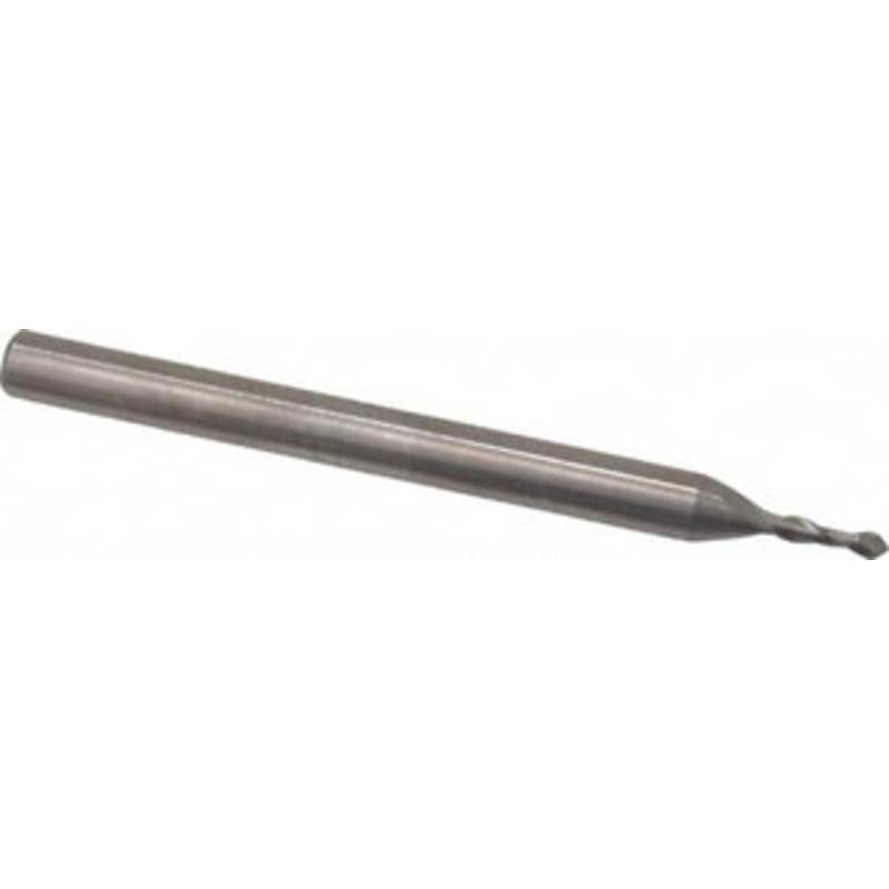 Melin Tool 1.2mm Diam, 4.5mm LOC, 2 Flute, 90 Point Angle, Solid Carbide Drill Mill Uncoated, 1-1/2 OAL, 3mm Shank Diam 13370 – 78715224