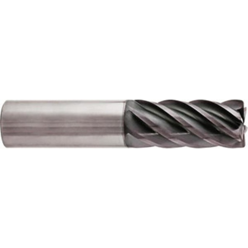 Niagara Cutter 1/2 Diam 6 Flute Solid Carbide 0.09 Corner Radius End Mill AlTiN Finish, 3 OAL, 1-1/4 LOC, 1/2 Shank Diam, 38 Helix, RH Cut, RH Flute, Centercutting 03007649 – 46971370