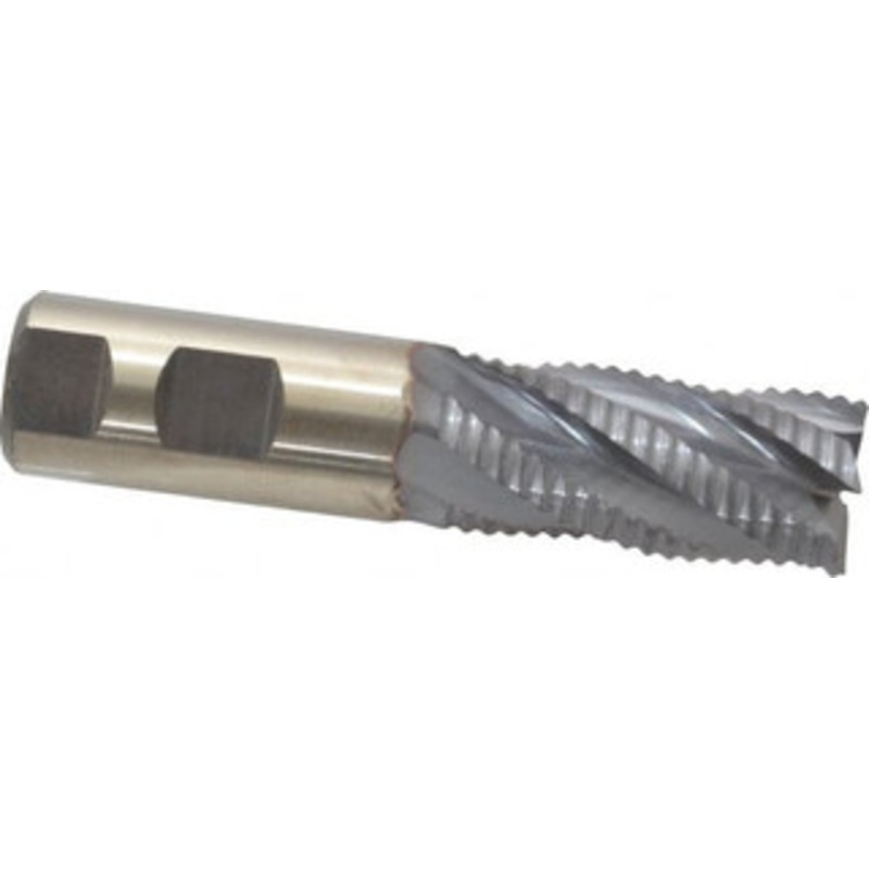 Niagara Cutter 1 Diam, Coarse Pitch, 2 LOC, 5 Flute Cobalt Roughing Square End Mill TiCN Finish, 4-1/2 OAL, 1 Shank Diam, Single End, 30 Helix 17014139 – 45524055