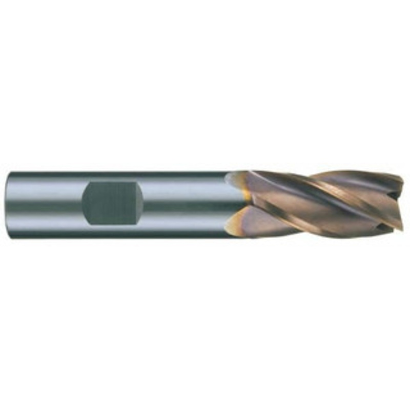 RobbJack 5/8 Diam 4 Flute Solid Carbide 0.009 to 0.011 Chamfer Width Corner Chamfer End Mill TiCN Finish, 3-1/2 OAL, 1-1/4 LOC, 5/8 Shank Diam, 30 Helix, RH Cut, RH Flute, Centercutting ST-434-20-C – 03515855