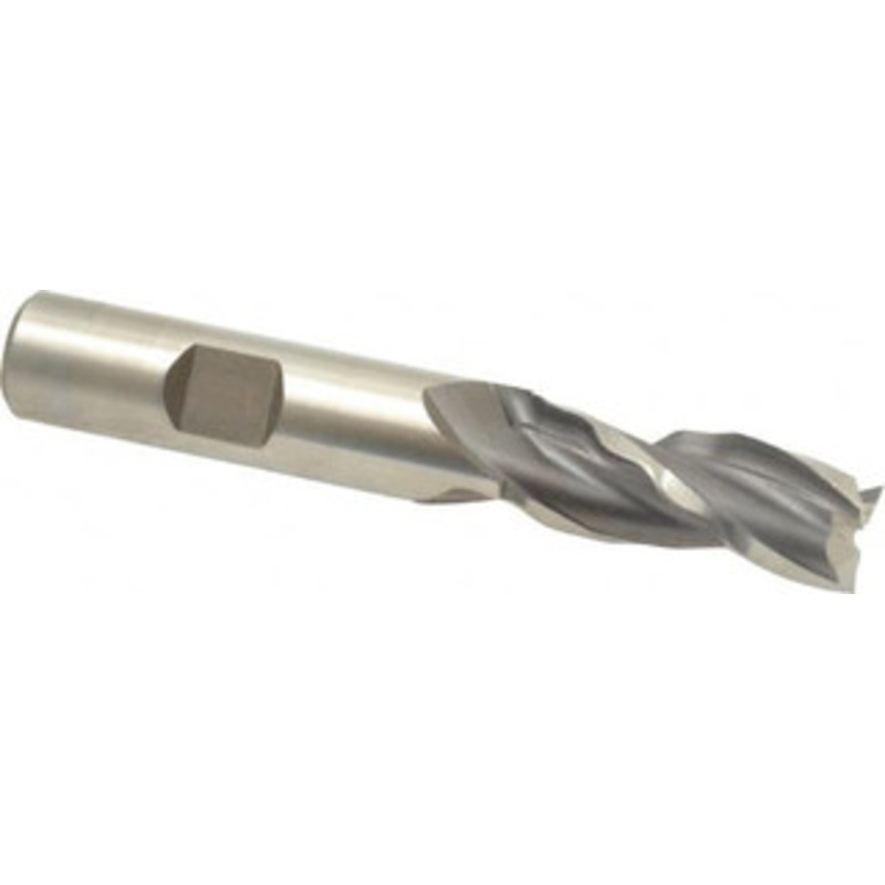 Weldon 1/2 Diam 3-Flute 30 High Speed Steel Square Roughing & Finishing End Mill Uncoated, 1-1/4 LOC, 3-1/4 OAL, 1/2 Shank Diam 65702-00-W – 81749319