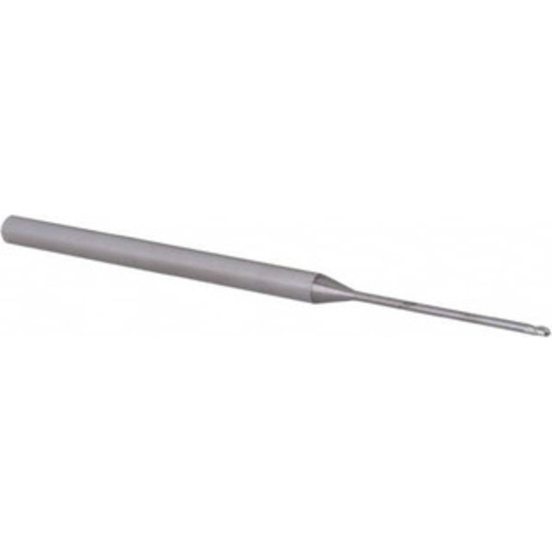 Accupro 0.04 Diam, 0.06 LOC, 3 Flute Solid Carbide Ball End Mill Uncoated, Single End, 2-1/2 OAL, 1/8 Shank Diam, Spiral Flute AP61731188 – 61731188