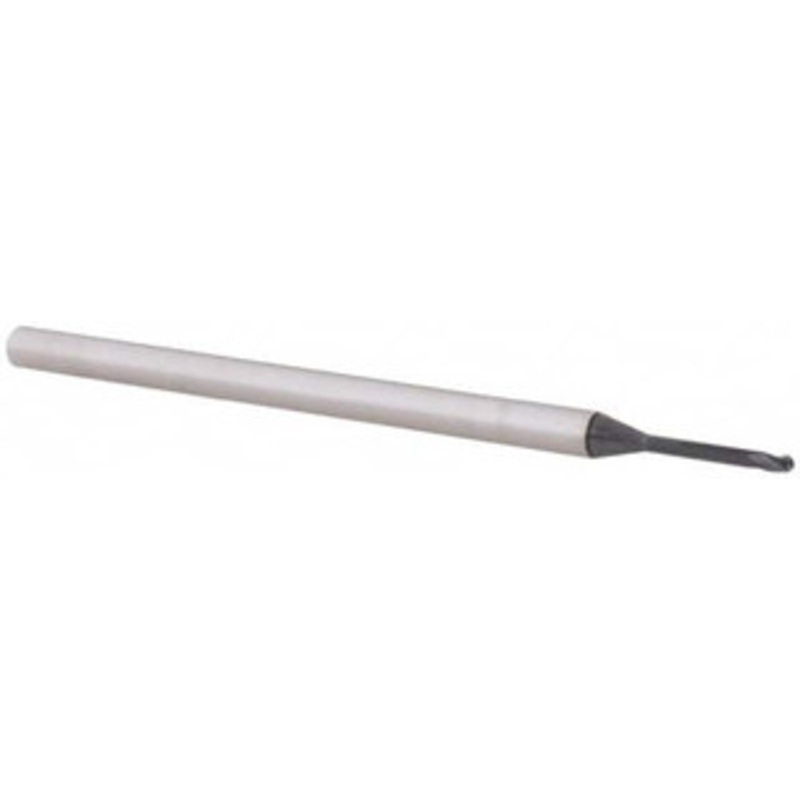 Accupro 0.05 Diam, 0.075 LOC, 3 Flute Solid Carbide Ball End Mill AlTiN Finish, Single End, 2-1/2 OAL, 1/8 Shank Diam, Spiral Flute AP61730693 – 61730693