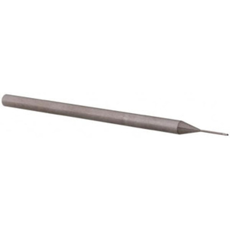 Accupro 0.02 Diam, 0.03 LOC, 3 Flute Solid Carbide Ball End Mill Uncoated, Single End, 2-1/2 OAL, 1/8 Shank Diam, Spiral Flute AP61729984 – 61729984