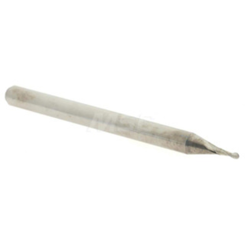 Accupro 0.035 Diam, 0.105 LOC, 2 Flute Solid Carbide Ball End Mill Uncoated, Single End, 1-1/2 OAL, 1/8 Shank Diam, Spiral Flute 6500472 – 52441292