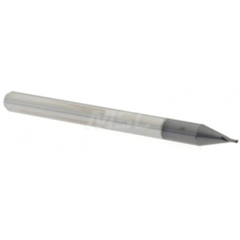 Accupro 0.025 Diam, 0.038 LOC, 2 Flute Solid Carbide Ball End Mill AlTiN Finish, Single End, 1-1/2 OAL, 1/8 Shank Diam, Spiral Flute 6500591 – 52441805