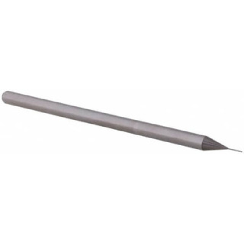 Accupro 0.01 Diam, 0.05 LOC, 3 Flute Solid Carbide Ball End Mill Uncoated, Single End, 2-1/2 OAL, 1/8 Shank Diam, Spiral Flute, Chipbreaker AP61726345 – 61726345