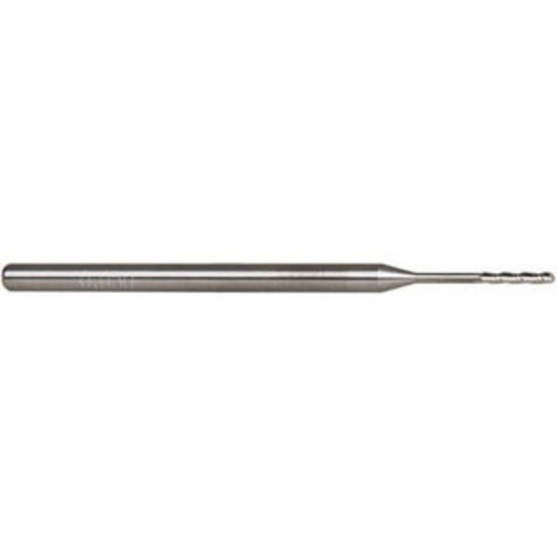 Accupro 0.05 Diam, 0.3 LOC, 3 Flute Solid Carbide Ball End Mill Uncoated, Single End, 2-1/2 OAL, 1/8 Shank Diam, Spiral Flute AP58748260 – 58748260