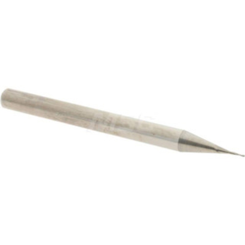 Accupro 0.015 Diam 2 Flute Solid Carbide 0.003 Corner Radius End Mill Uncoated, 1-1/2 OAL, 0.045 LOC, 1/8 Shank Diam, 30 Helix, RH Cut, RH Flute, Centercutting 6503366 – 64542582