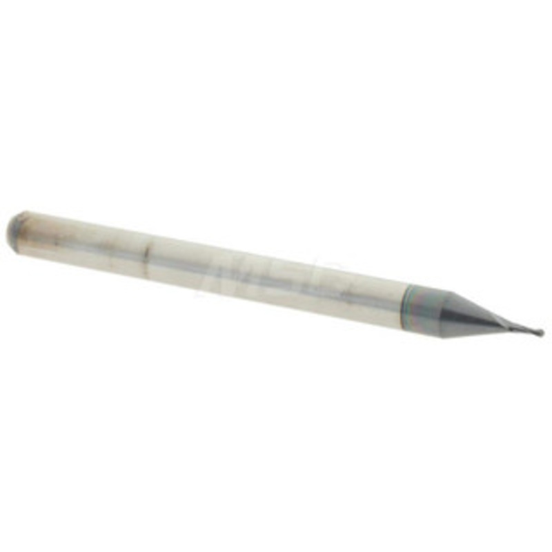Accupro 0.022 Diam, 0.066 LOC, 2 Flute Solid Carbide Ball End Mill AlTiN Finish, Single End, 1-1/2 OAL, 1/8 Shank Diam, Spiral Flute 6500442 – 52441482