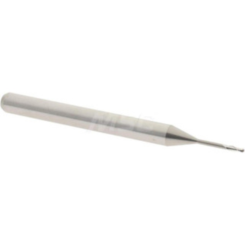 Accupro 0.03 Diam, 0.09 LOC, 2 Flute Solid Carbide Ball End Mill Uncoated, Single End, 1-1/2 OAL, 1/8 Shank Diam, Spiral Flute 6500721 – 64536402