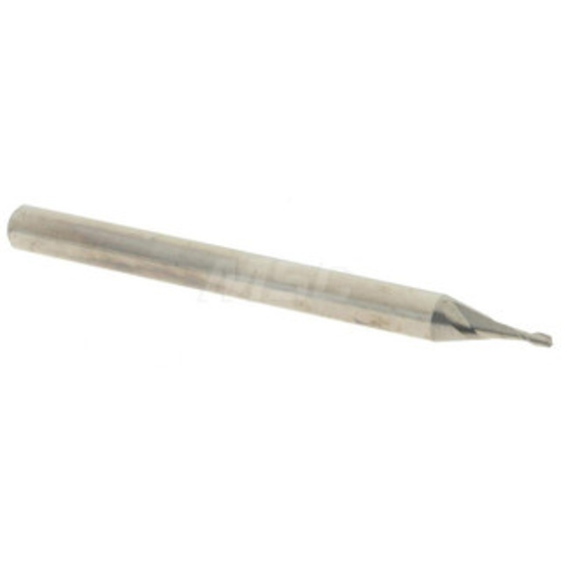 Accupro 0.035 Diam 2 Flute Solid Carbide 0.01 Corner Radius End Mill Uncoated, 1-1/2 OAL, 0.105 LOC, 1/8 Shank Diam, 30 Helix, RH Cut, RH Flute, Centercutting 6503541 – 62754411