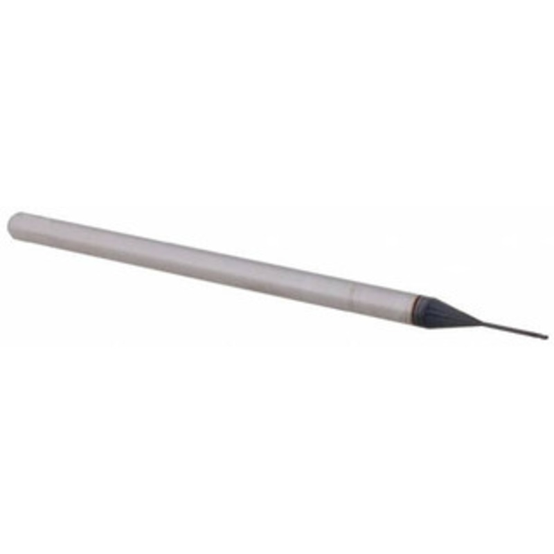 Accupro 0.02 Diam, 0.03 LOC, 3 Flute Solid Carbide Ball End Mill AlTiN Finish, Single End, 2-1/2 OAL, 1/8 Shank Diam, Spiral Flute AP61729646 – 61729646