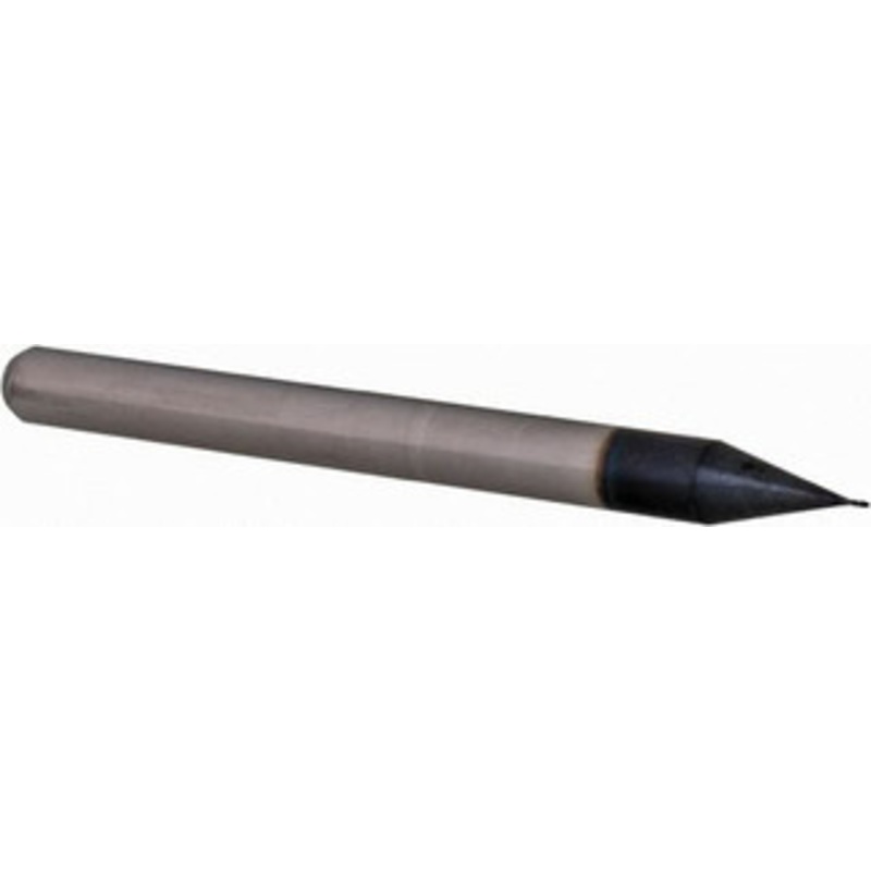 Accupro 0.01 Diam, 0.03 LOC, 4 Flute Solid Carbide Ball End Mill AlTiN Finish, Single End, 1-1/2 OAL, 1/8 Shank Diam, Spiral Flute AP61725735 – 61725735