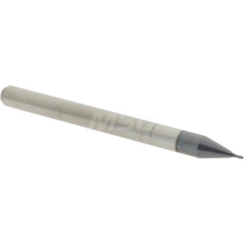 Accupro 0.017 Diam, 0.025 LOC, 2 Flute Solid Carbide Ball End Mill AlTiN Finish, Single End, 1-1/2 OAL, 1/8 Shank Diam, Spiral Flute 6500573 – 52441722