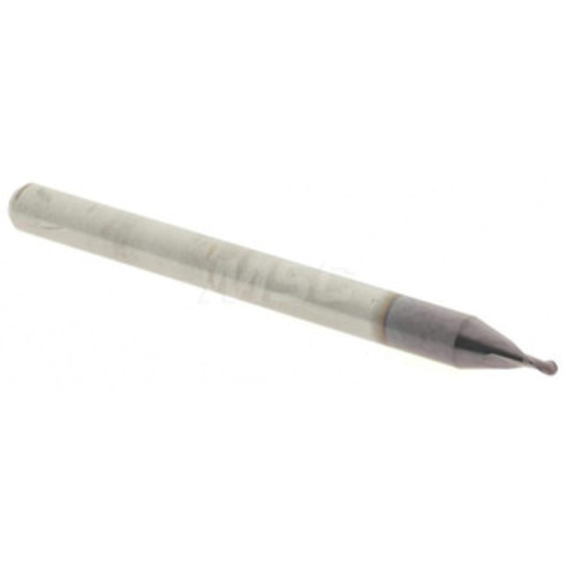 Accupro 0.035 Diam, 0.053 LOC, 2 Flute Solid Carbide Ball End Mill AlTiN Finish, Single End, 1-1/2 OAL, 1/8 Shank Diam, Spiral Flute 6500615 – 52441904
