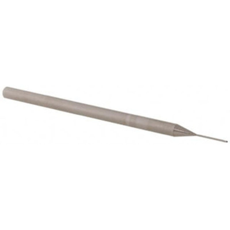 Accupro 0.02 Diam, 0.03 LOC, 3 Flute Solid Carbide Ball End Mill Uncoated, Single End, 2-1/2 OAL, 1/8 Shank Diam, Spiral Flute AP61729810 – 61729810