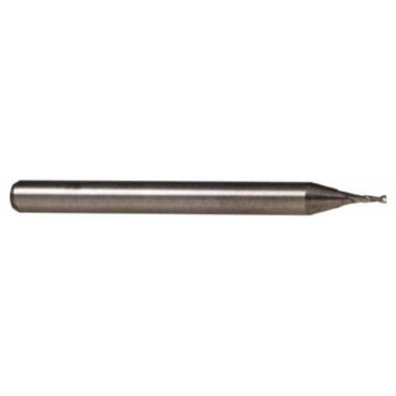 Accupro 0.025 Diam 2 Flute Solid Carbide 0.005 Corner Radius End Mill Uncoated, 1-1/2 OAL, 0.075 LOC, 1/8 Shank Diam, 30 Helix, RH Cut, RH Flute, Centercutting 6503933 – 64542483