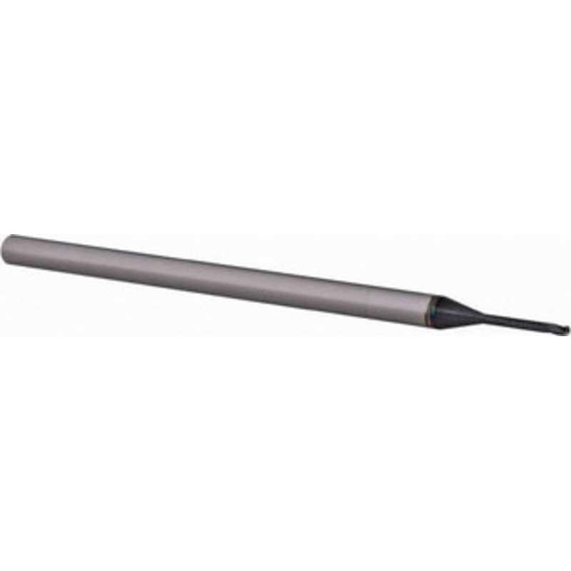 Accupro 0.04 Diam, 0.06 LOC, 3 Flute Solid Carbide Ball End Mill AlTiN Finish, Single End, 2-1/2 OAL, 1/8 Shank Diam, Spiral Flute AP61731030 – 61731030