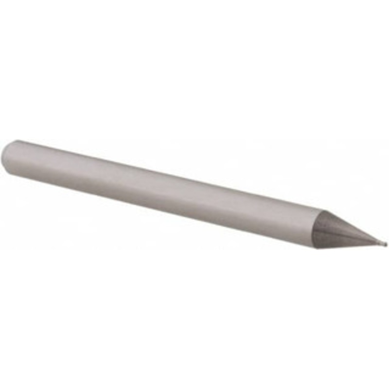 Accupro 0.016 Diam, 0.024 LOC, 4 Flute Solid Carbide Ball End Mill Uncoated, Single End, 1-1/2 OAL, 1/8 Shank Diam, Spiral Flute AP61728200 – 61728200
