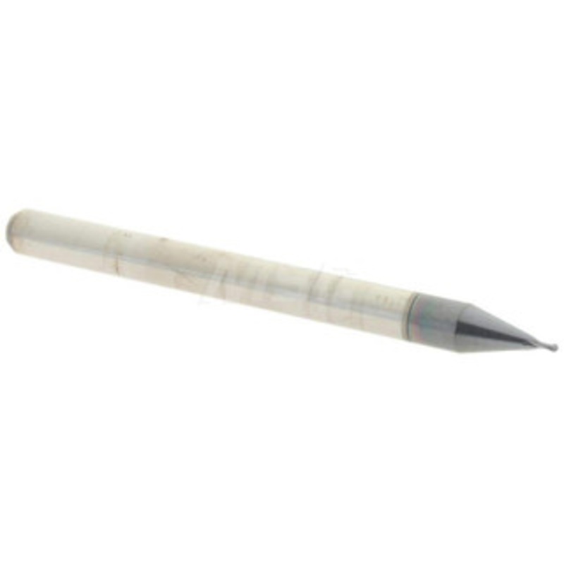 Accupro 0.021 Diam, 0.031 LOC, 2 Flute Solid Carbide Ball End Mill AlTiN Finish, Single End, 1-1/2 OAL, 1/8 Shank Diam, Spiral Flute 6500582 – 52441763