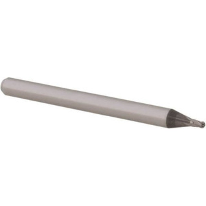 Accupro 0.045 Diam, 0.067 LOC, 4 Flute Solid Carbide Ball End Mill Uncoated, Single End, 1-1/2 OAL, 1/8 Shank Diam, Spiral Flute AP61728929 – 61728929