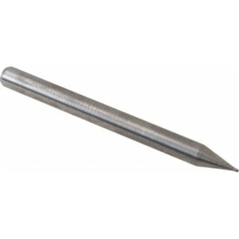 Accupro 0.02 Diam 4 Flute Solid Carbide 0.005 Corner Radius End Mill Uncoated, 1-1/2 OAL, 0.03 LOC, 1/8 Shank Diam, 30 Helix, RH Cut, RH Flute, Centercutting 6503576 – 62754783