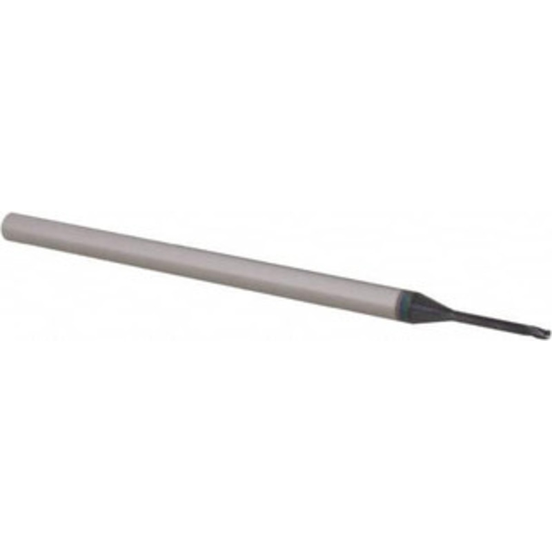 Accupro 0.045 Diam, 0.067 LOC, 3 Flute Solid Carbide Ball End Mill AlTiN Finish, Single End, 2-1/2 OAL, 1/8 Shank Diam, Spiral Flute AP61731170 – 61731170