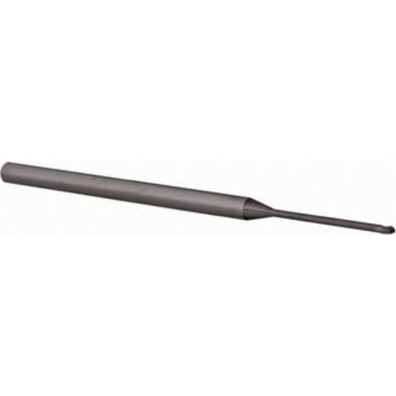 Accupro 0.045 Diam, 0.067 LOC, 3 Flute Solid Carbide Ball End Mill Uncoated, Single End, 2-1/2 OAL, 1/8 Shank Diam, Spiral Flute AP61731006 – 61731006