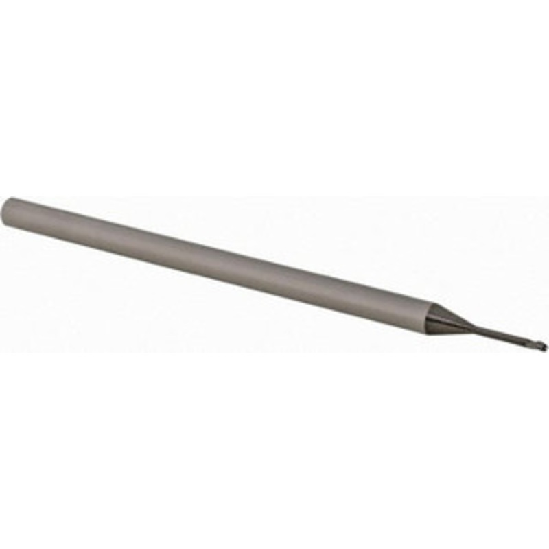 Accupro 0.035 Diam, 0.052 LOC, 3 Flute Solid Carbide Ball End Mill Uncoated, Single End, 2-1/2 OAL, 1/8 Shank Diam, Spiral Flute AP61731162 – 61731162