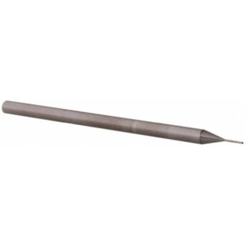 Accupro 0.02 Diam, 0.03 LOC, 3 Flute Solid Carbide Ball End Mill Uncoated, Single End, 2-1/2 OAL, 1/8 Shank Diam, Spiral Flute AP61729711 – 61729711