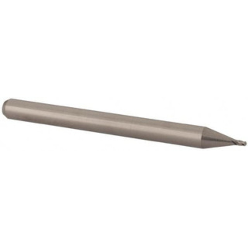 Accupro 0.025 Diam, 0.037 LOC, 4 Flute Solid Carbide Ball End Mill Uncoated, Single End, 1-1/2 OAL, 1/8 Shank Diam, Spiral Flute AP61728242 – 61728242