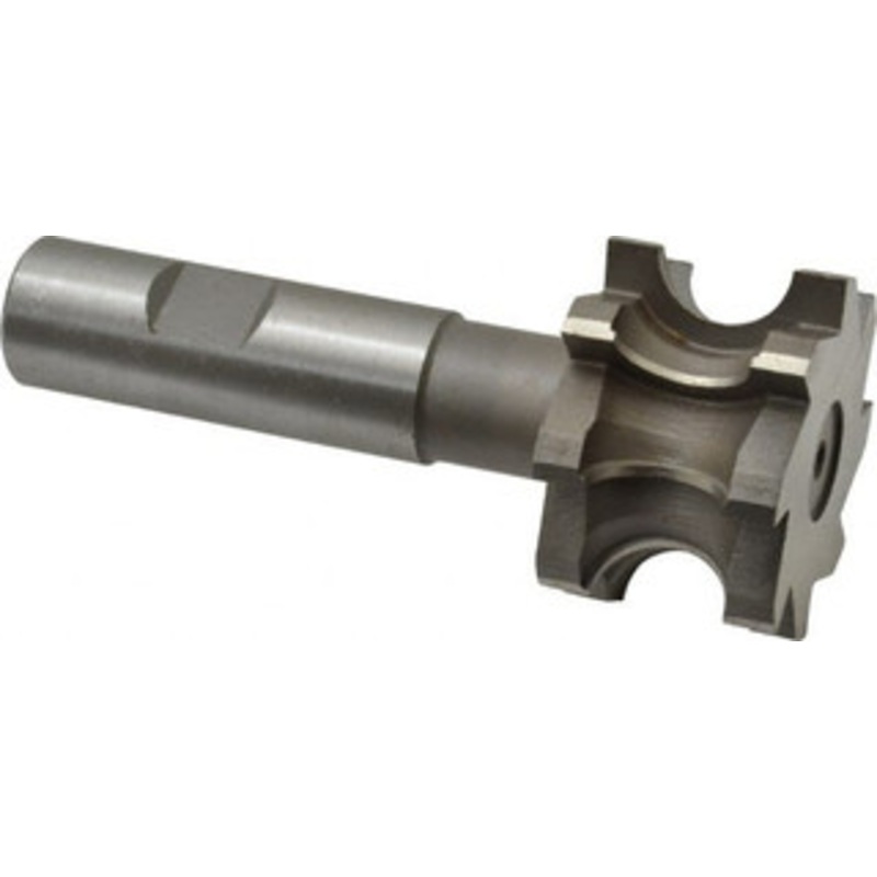 Whitney Tool 5/16 Radius, 1-3/4 Cut Diam, 5/8 Circle Diam, 1-1/8 Cut Width, 3/4 Shank, Concave Radius Cutter High Speed Steel, Uncoated, 4 OAL, 8 Teeth, Profile Ground, Weldon Flat 10367 – 03017639