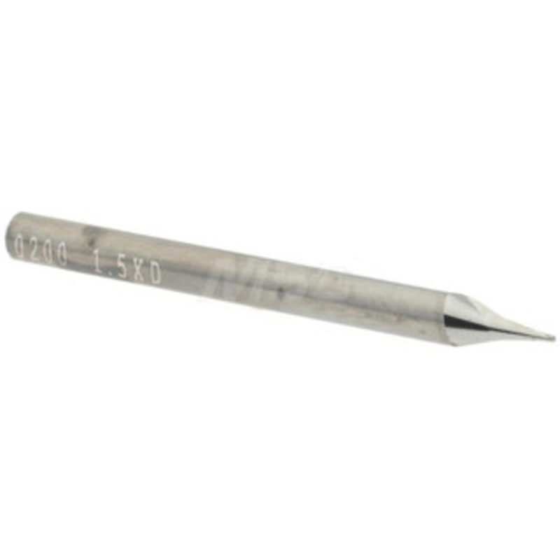Accupro 0.02 Diam, 0.03 LOC, 2 Flute Solid Carbide Ball End Mill Uncoated, Single End, 1-1/2 OAL, 1/8 Shank Diam, Spiral Flute 6500579 – 52442050