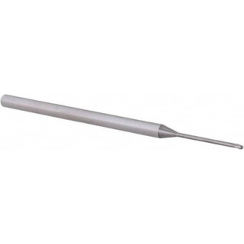 Accupro 0.04 Diam, 0.06 LOC, 3 Flute Solid Carbide Ball End Mill Uncoated, Single End, 2-1/2 OAL, 1/8 Shank Diam, Spiral Flute AP61731220 – 61731220