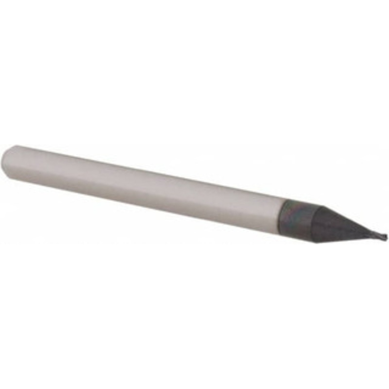 Accupro 0.025 Diam 4 Flute Solid Carbide 0.005 Corner Radius End Mill AlTiN Finish, 1-1/2 OAL, 0.038 LOC, 1/8 Shank Diam, 30 Helix, RH Cut, RH Flute, Centercutting 6503573 – 62754742
