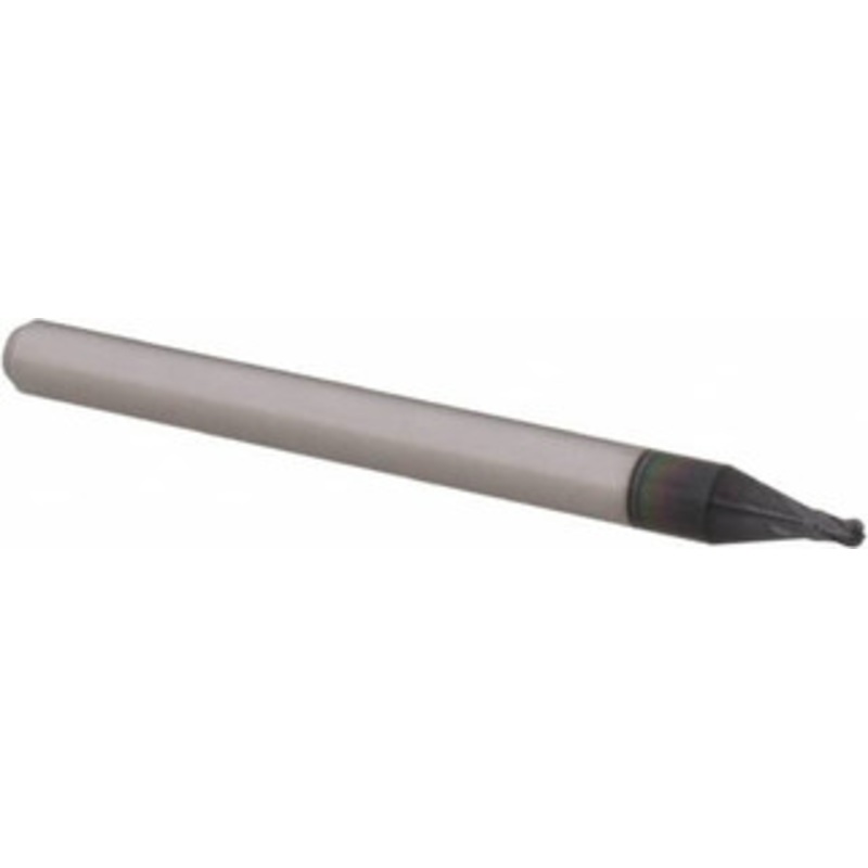 Accupro 0.045 Diam, 0.067 LOC, 4 Flute Solid Carbide Ball End Mill AlTiN Finish, Single End, 1-1/2 OAL, 1/8 Shank Diam, Spiral Flute AP61728572 – 61728572