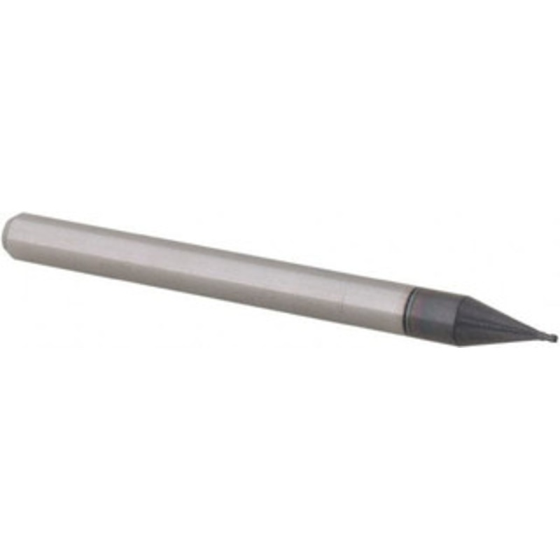 Accupro 0.02 Diam 4 Flute Solid Carbide 0.005 Corner Radius End Mill AlTiN Finish, 1-1/2 OAL, 0.03 LOC, 1/8 Shank Diam, 30 Helix, RH Cut, RH Flute, Centercutting 6503575 – 62754767