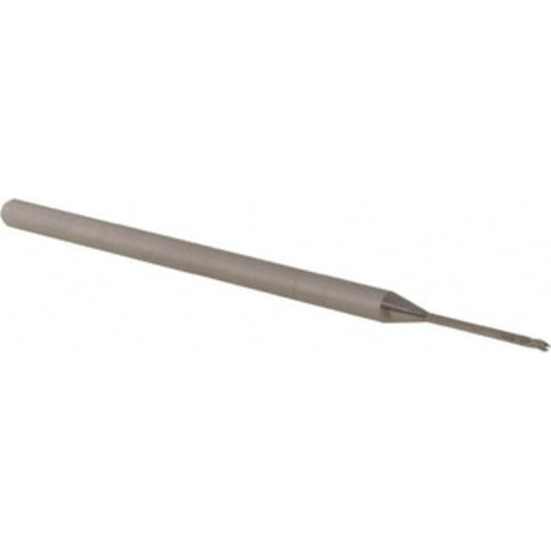 Accupro 0.04 Diam, 0.06 LOC, 3 Flute Solid Carbide Ball End Mill Uncoated, Single End, 2-1/2 OAL, 1/8 Shank Diam, Spiral Flute AP61731295 – 61731295
