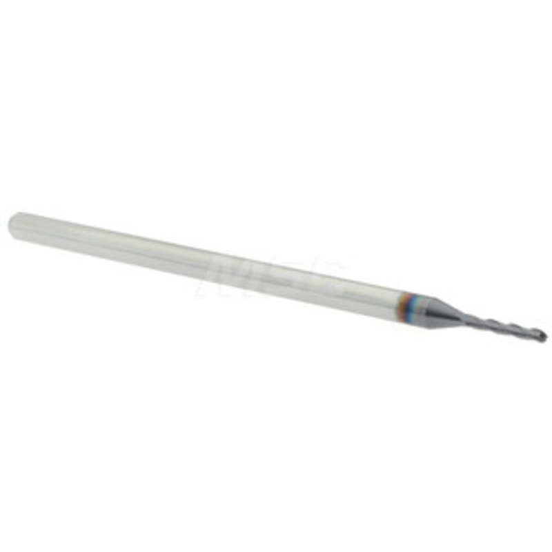 Accupro 0.05 Diam, 0.3 LOC, 3 Flute Solid Carbide Ball End Mill AlTiN Finish, Single End, 2-1/2 OAL, 1/8 Shank Diam, Spiral Flute 6500947 – 64540743
