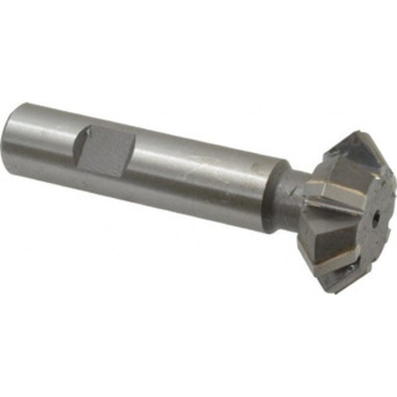 Whitney Tool 1-3/8 1-3/8 Cut Diam, 1/2 Cut Width, 5/8 Shank, Carbide-Tipped Double-Angle Cutter Uncoated, 6 Teeth, 3-9/32 OAL, Weldon Flat 30112 – 03025392