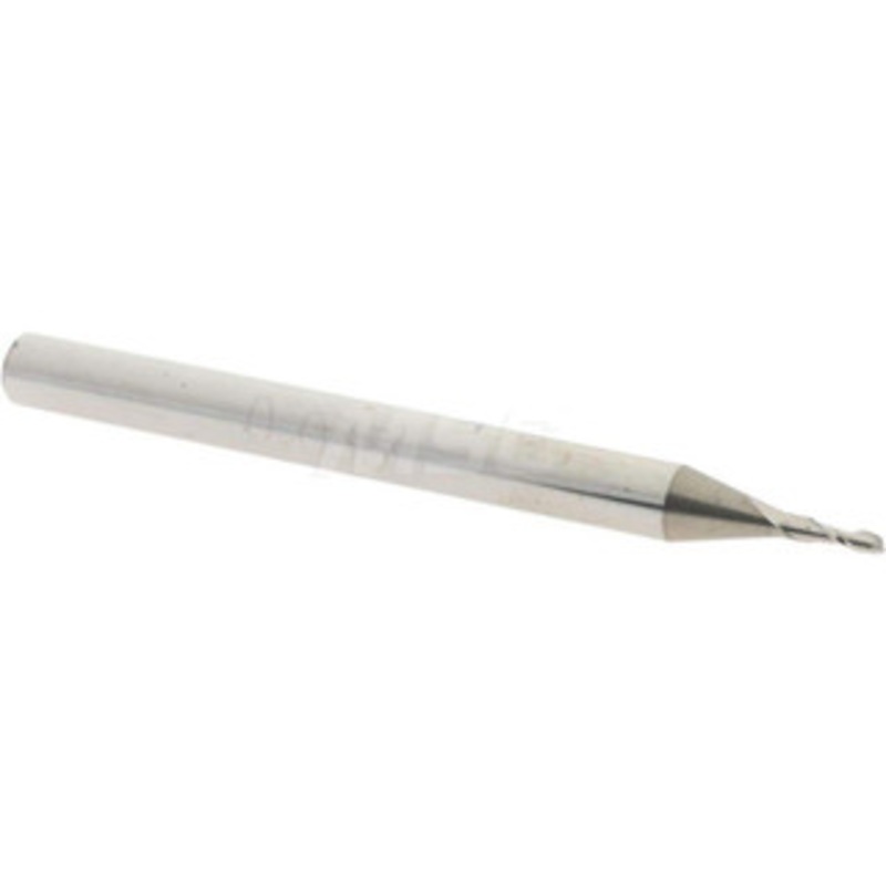 Accupro 0.035 Diam 2 Flute Solid Carbide 0.005 Corner Radius End Mill Uncoated, 1-1/2 OAL, 0.11 LOC, 1/8 Shank Diam, 30 Helix, RH Cut, RH Flute, Centercutting 6503935 – 64542509
