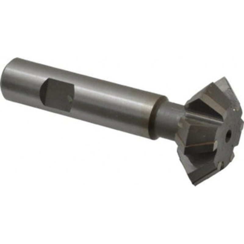 Whitney Tool 1-1/2 1-1/2 Cut Diam, 9/16 Cut Width, 5/8 Shank, Carbide-Tipped Double-Angle Cutter Uncoated, 6 Teeth, 3-7/16 OAL, Weldon Flat 30113 – 03025400