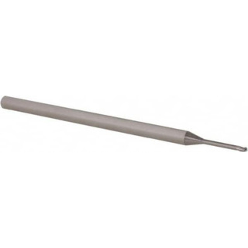 Accupro 0.045 Diam, 0.067 LOC, 3 Flute Solid Carbide Ball End Mill Uncoated, Single End, 2-1/2 OAL, 1/8 Shank Diam, Spiral Flute AP61730974 – 61730974