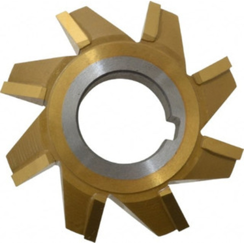 Whitney Tool 2-3/4 2-3/4 Cut Diam, 1/2 Cut Width, 1 Arbor, Carbide-Tipped Double-Angle Cutter TiN Finish, 8 Teeth 35116 – 03025509
