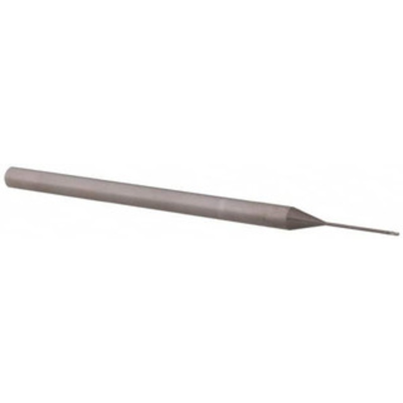 Accupro 0.02 Diam, 0.03 LOC, 3 Flute Solid Carbide Ball End Mill Uncoated, Single End, 2-1/2 OAL, 1/8 Shank Diam, Spiral Flute AP61729877 – 61729877