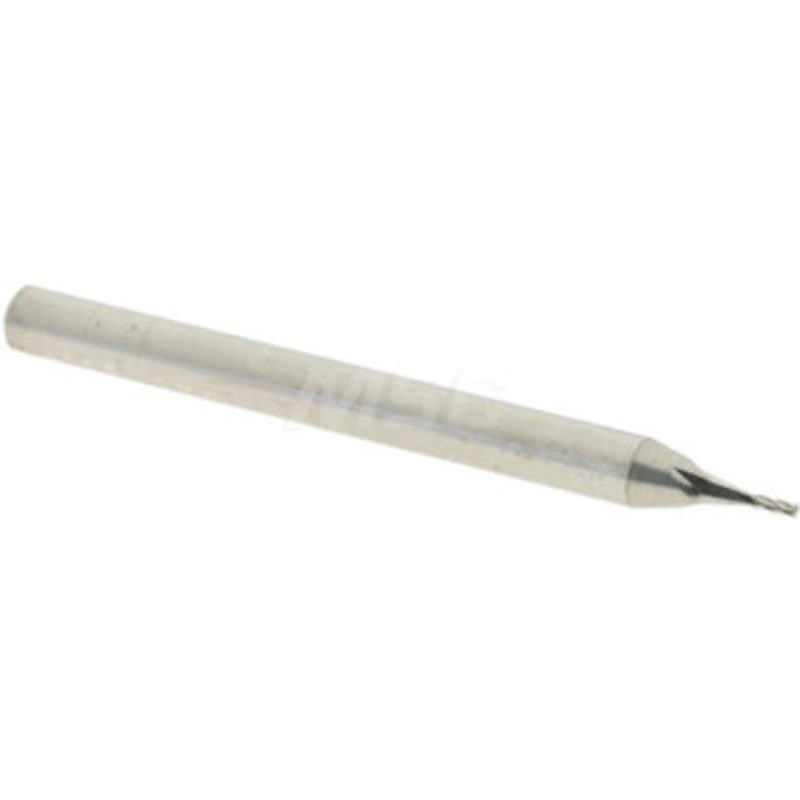 Accupro 0.025 Diam 4 Flute Solid Carbide 0.005 Corner Radius End Mill Uncoated, 1-1/2 OAL, 0.075 LOC, 1/8 Shank Diam, 30 Helix, RH Cut, RH Flute, Centercutting 6503477 – 64542434