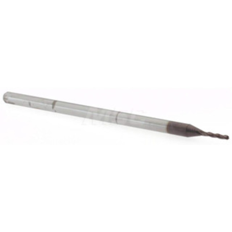Accupro 0.045 Diam, 0.225 LOC, 3 Flute Solid Carbide Ball End Mill AlTiN Finish, Single End, 2-1/2 OAL, 1/8 Shank Diam, Spiral Flute 04462 – 64543572